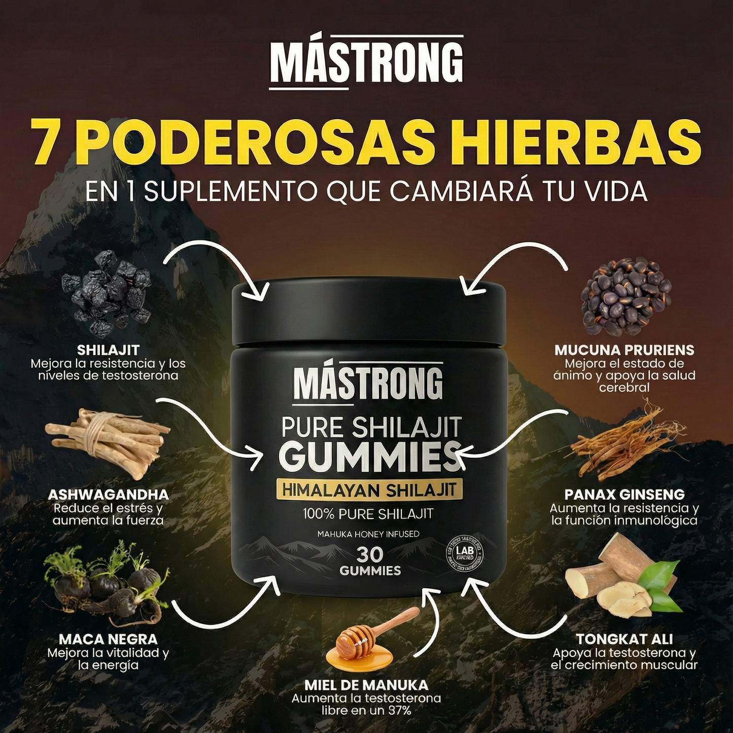 MÁSTRONG™ Gominolas Shilajit